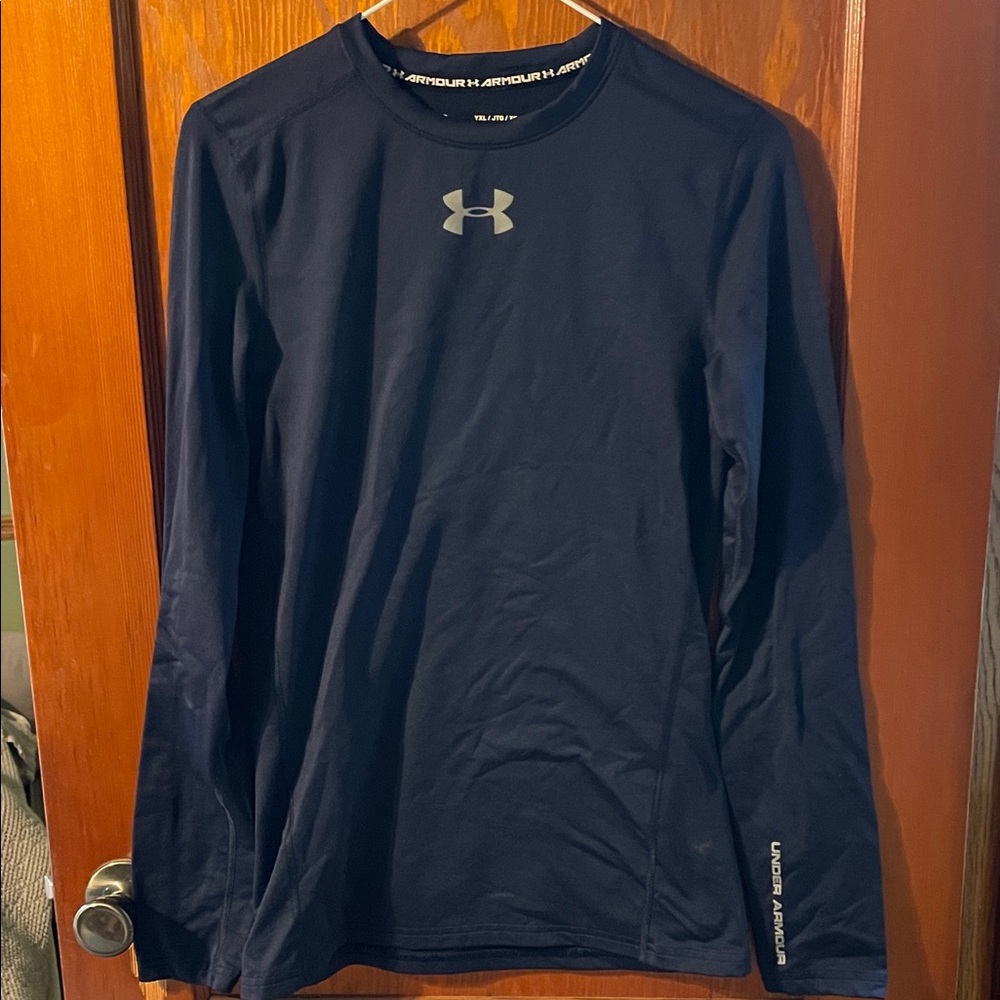 Under Armour youth xl Dark Blue Long Sleeve cold gear